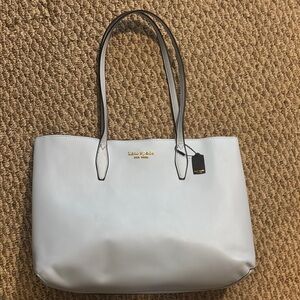 Kate Spade White Structured Tote Bag